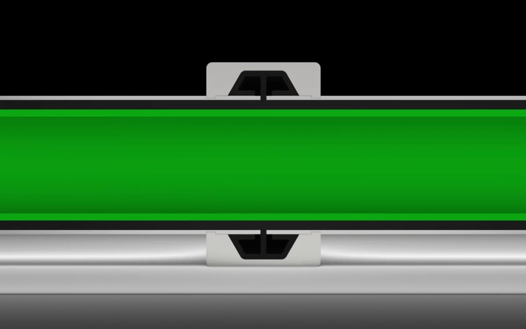 Clamp Coupling — Section Closeup